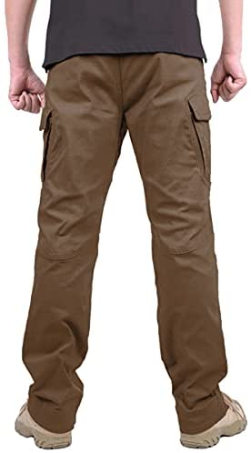 Relaude Fitness Men's Outdoor Cargo Work Pants Rip-Stop Military ...