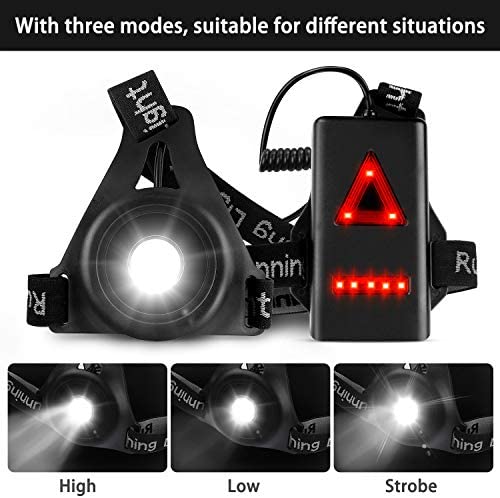 USB Rechargeable LED Night Running Chest Light Lamp Walking Lights Waterproof 