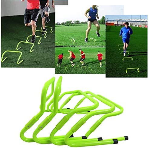12Agility Training Hurdles Barrier Football Speed ​​Training Hurdle,Pack of 5 Hurdles for Soccer,Football,Plyometric Training,Lightweight and Compact Storage Speed Hurdles,Adjustable Height 6 