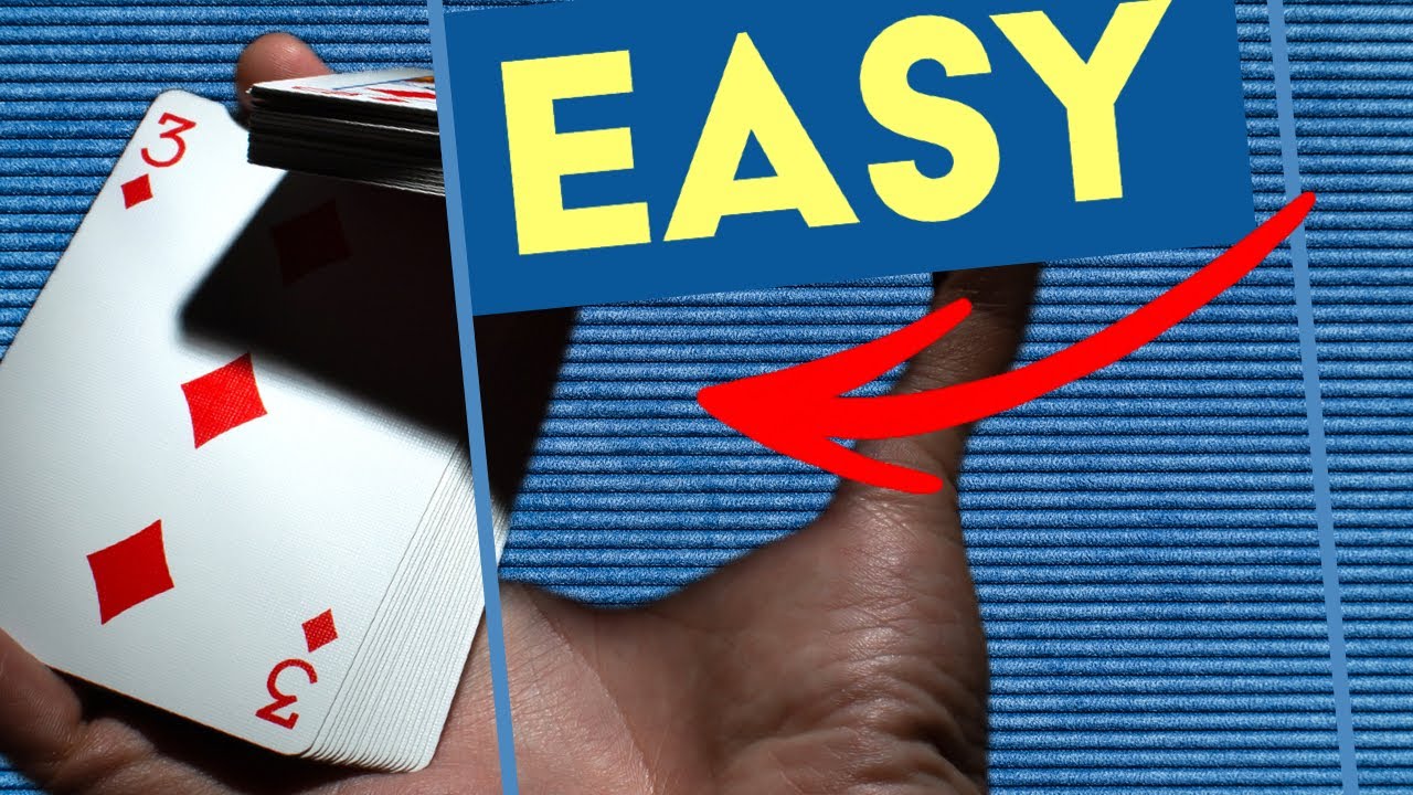 How to Shuffle Cards with One Hand - EASY One Handed Shuffle Tutorial ...